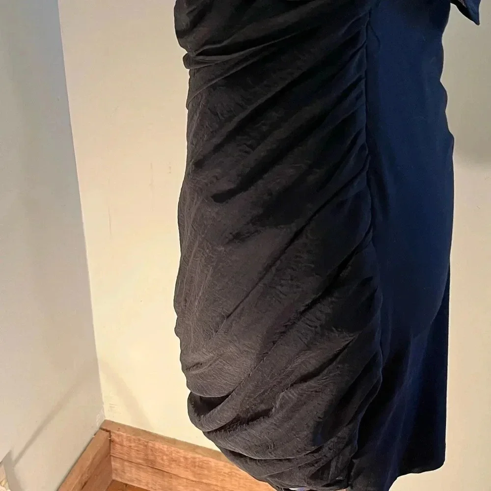 Draped ruched silk dress - Picture 3 of 3